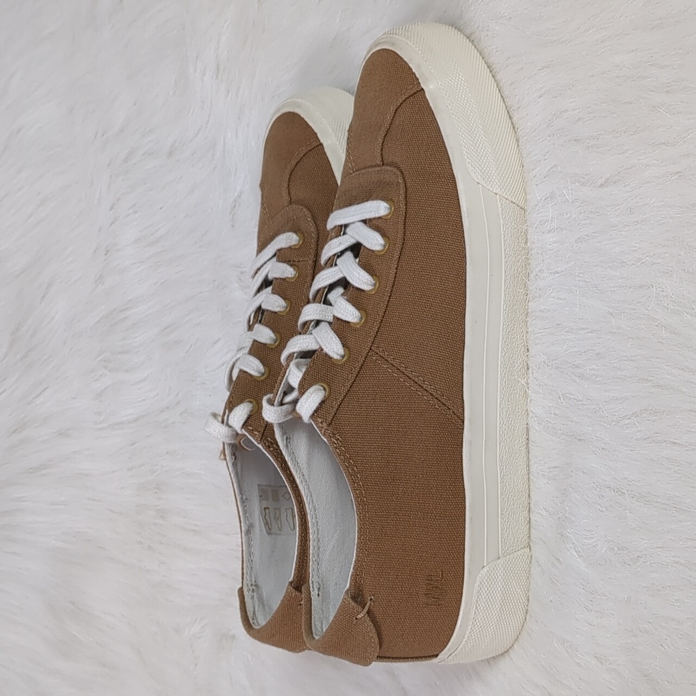 Madewell Brown Canvas Low-Top Sneakers with White Soles